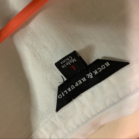 ⛄️Rock And Republic Studded Blue & White Tie-Dye Loose Buttoned Shirt Size Large - Picture 5 of 16